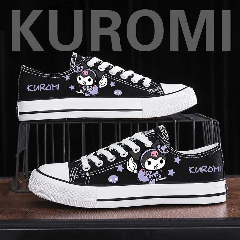 New Kawaii Cinnamoroll Sanrio Anime Kuromi Canvas Shoes Spring Cute My Melody Explosive Casual Couple Shoes Toys Gifts