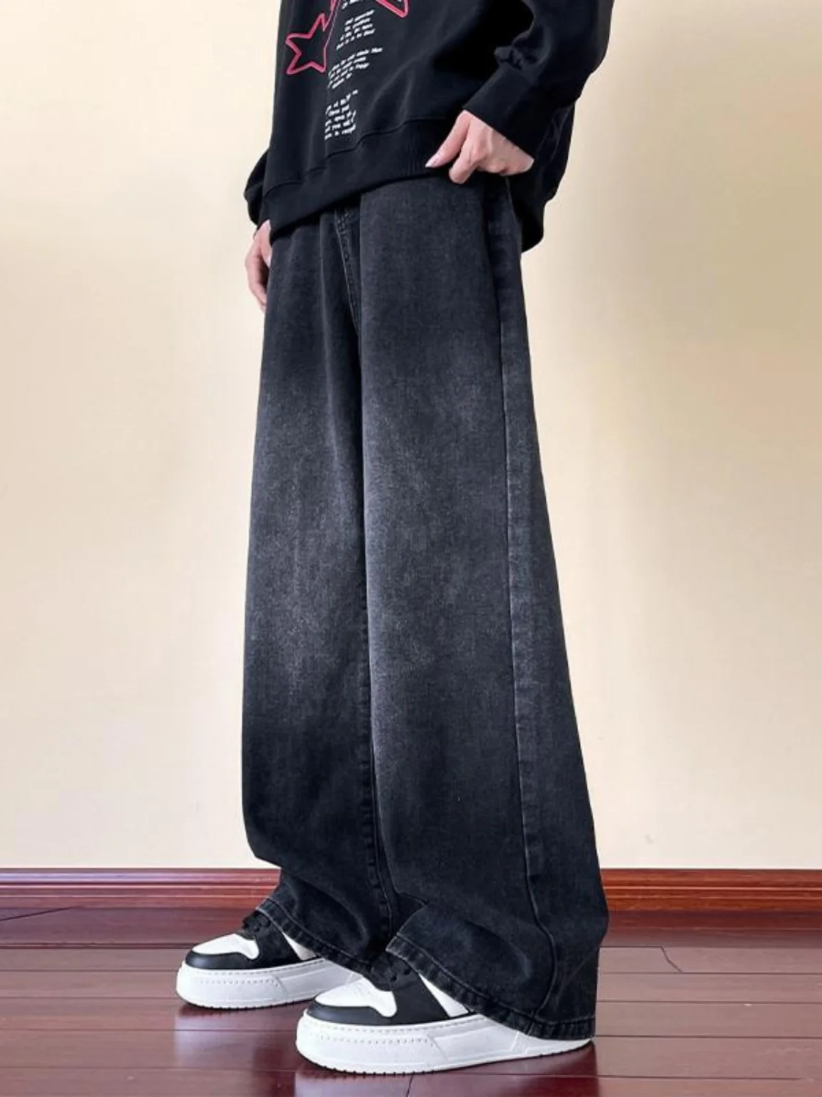 

Мужские джинсы прямого кроя, свободные повседневные длинные брюки, весенняя новинка, стильные американские джинсы прямого кроя Haome