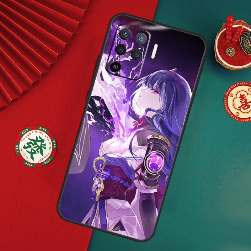 جينشين إمباكت رايدن شوغون حافظة لهاتف اوبو A78 A98 A58 A38 A18 A54 A74 A94 A80 A60 A40 A96 A76 A16 A15 A17 A57 A5 A6 Pro #4