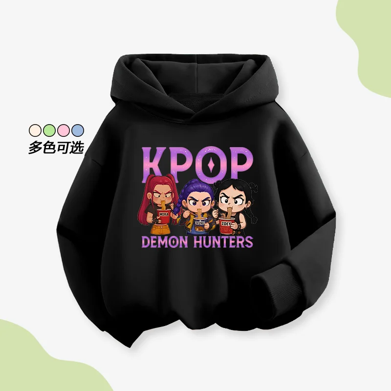 

Autumn and winter children's demon hunter group KPop Demon Hunters print boysand girls streetcasual hoodedsweatshirt trendy tops