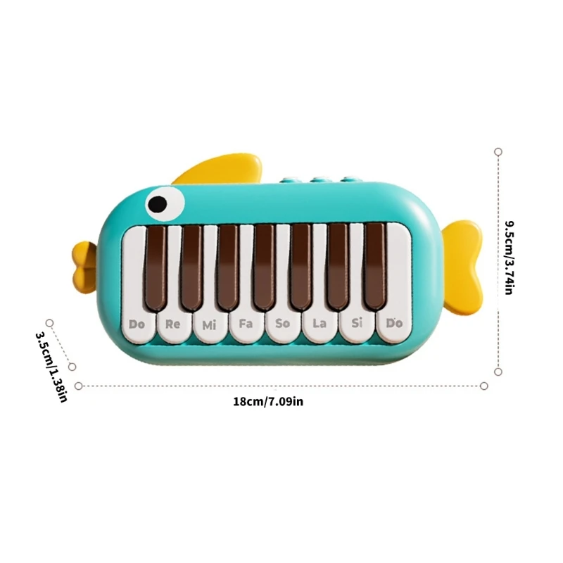 ของเล่นเปียโนการเรียนรู้ดนตรีสำหรับเด็กที่มีหลายโหมดเสียงเครื่องดนตรีพลาสติกที่ปลอดภัยสำหรับการพัฒนาเด็กปฐมวัย 15UB