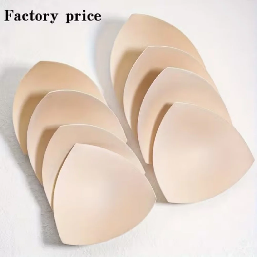 5 Pairs Bra Pads Inserts, Sports Bra Pads Inserts, Beige Bra Cups Inserts, Removable Breast Enhancers for Women