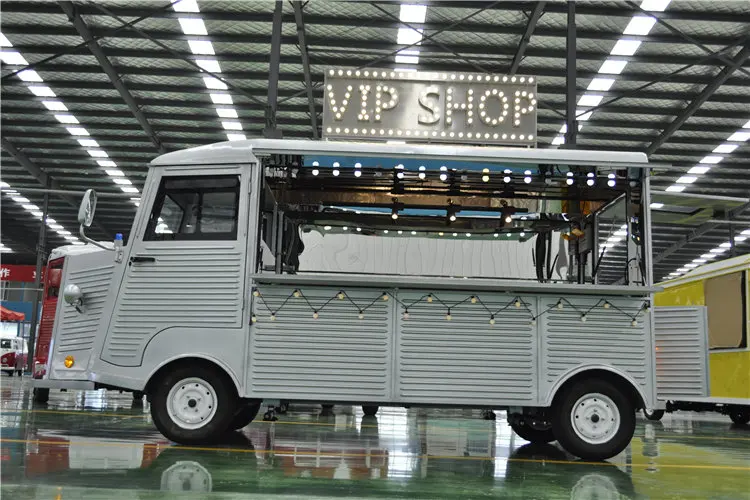 عربة طعام كهربائية جديدة للشارع مكونة من 4 عجلات في الهواء الطلق، شاحنة طعام متنقلة، كشك طعام للمطعم