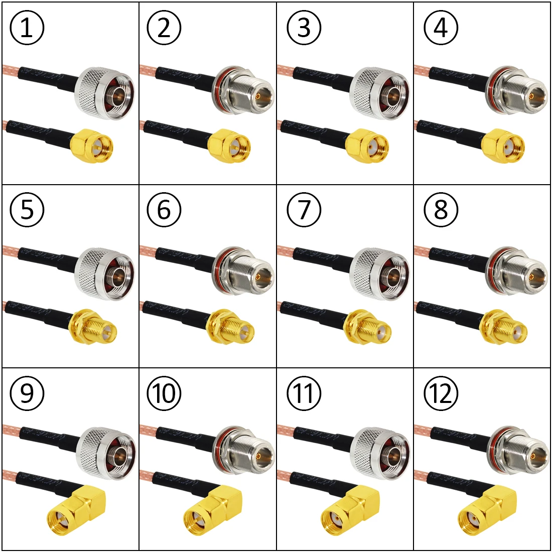 Wireless Antenna Extension Cable SMA Male Female RP To N Plug Jack With Nu Pigtail Adapter RG316 15cm NEW Wholesale