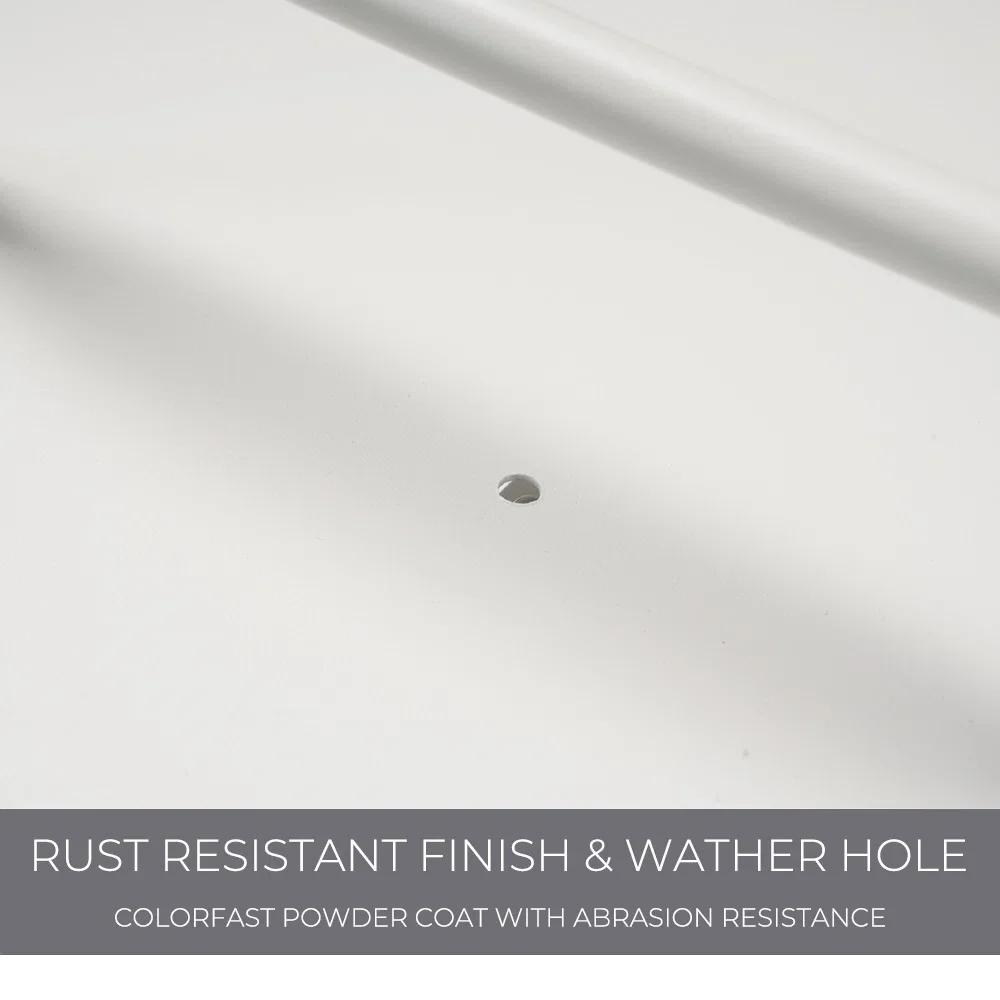 Outdoor Side Table with Handle Portable Small End Table 17-in Round Side Coffee Table