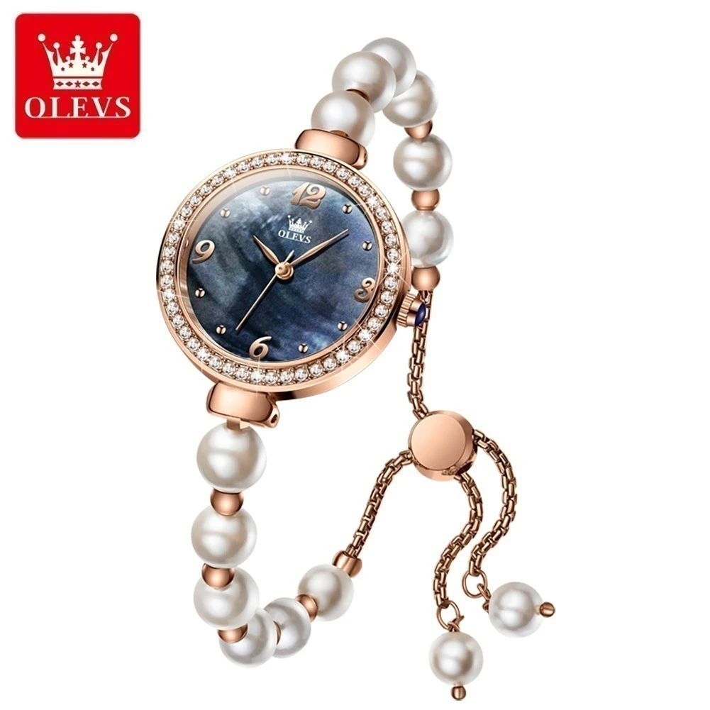 OLEVS 9968 Fashion Quartz Watch Gift Alloy Watchband Round-dial Wristwatch
