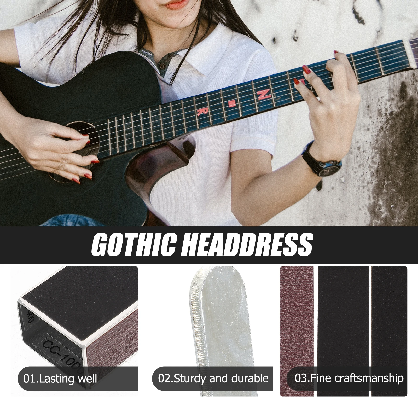 

Guitar Sharpening Tool Pro Fingerboard Repair Kit Bass Fret Leveling Beveling File Rubber Polish Tools