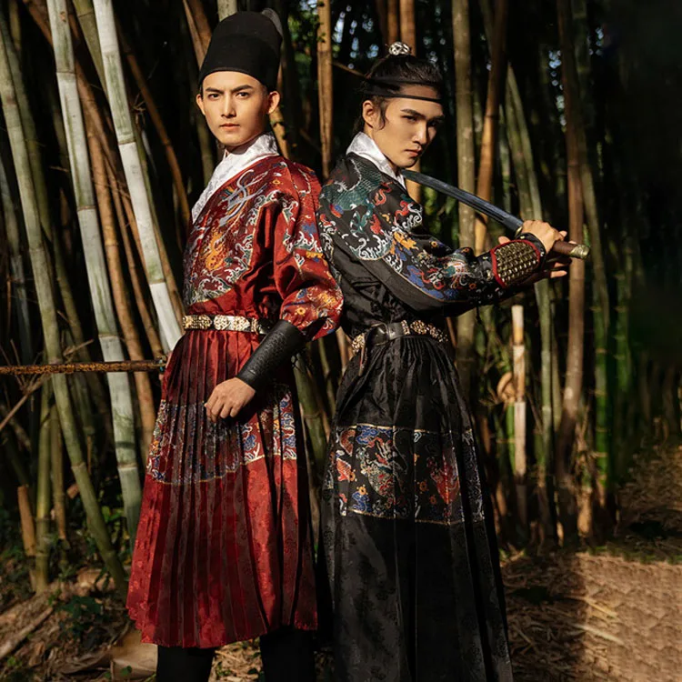 Men Hanfu Chinese Traditional Style Ming Dynasty Flying fish Suit Men Hanfu Clothing Fashion Xxl Tradicional Hombre Hanfu