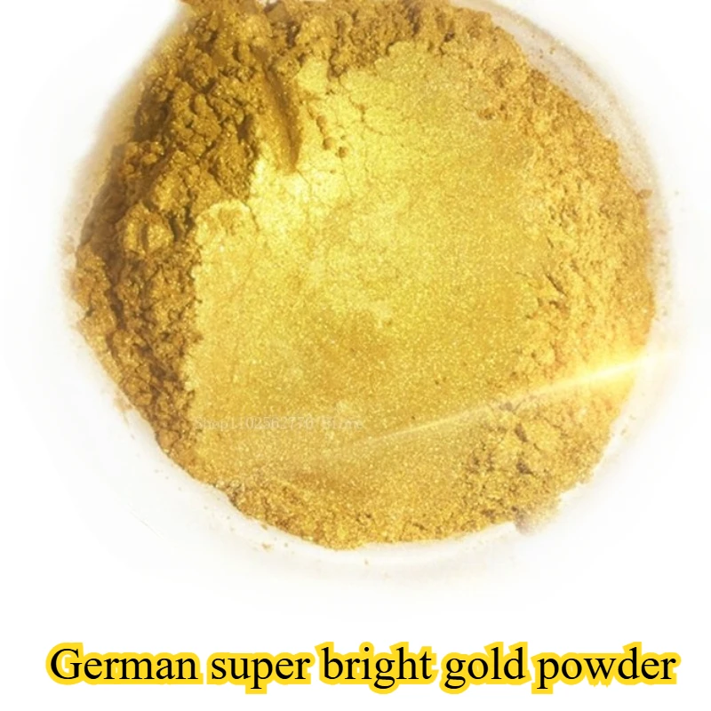 50g German Gold Powder Ultra Bright Glitter Paint DIY Art Metal/wood Decorative Temple Buddha Painting Coloring Powder Coating