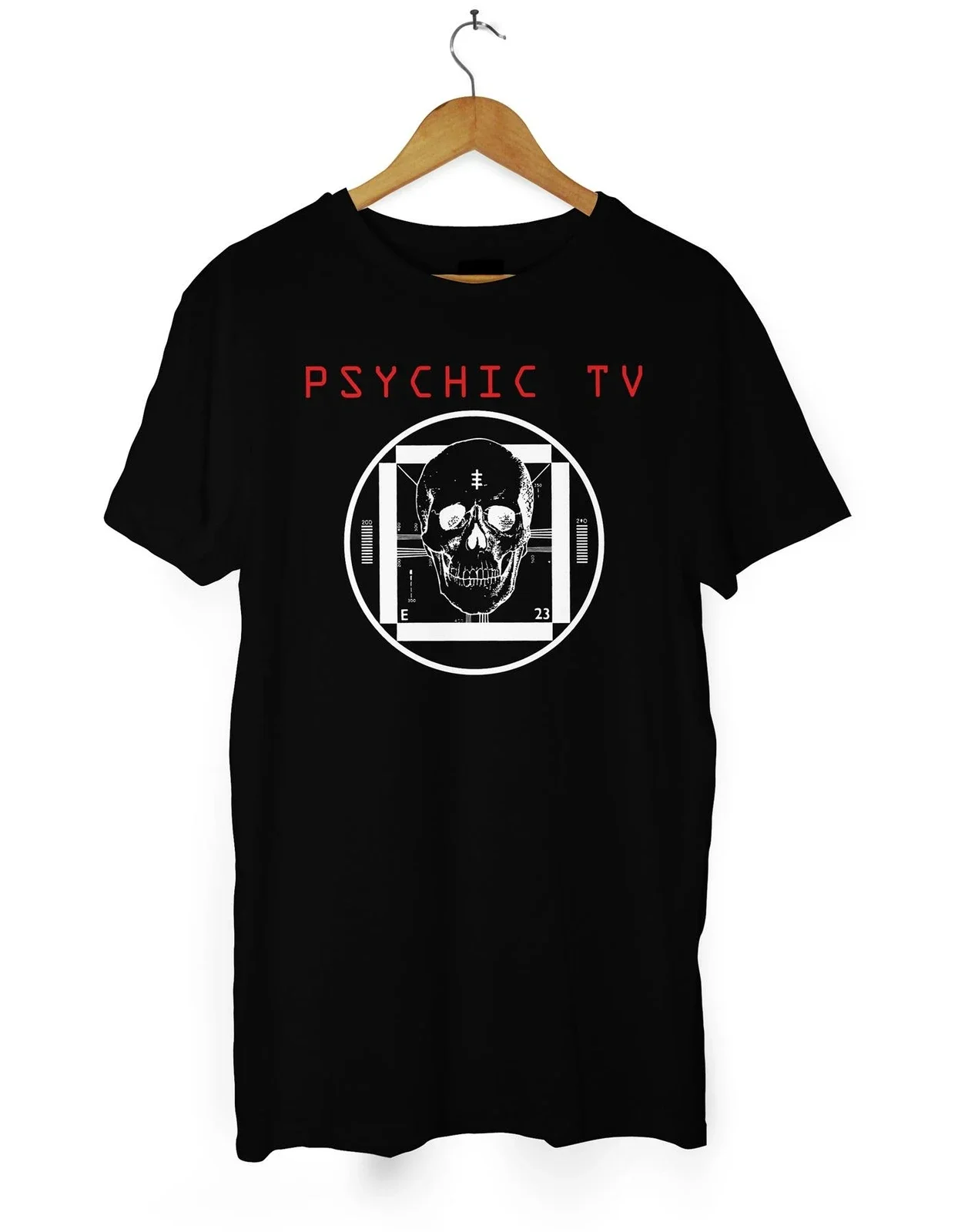 Psychic TV Skull Logo T Shirt - Industrial Music Throbbing Gristle