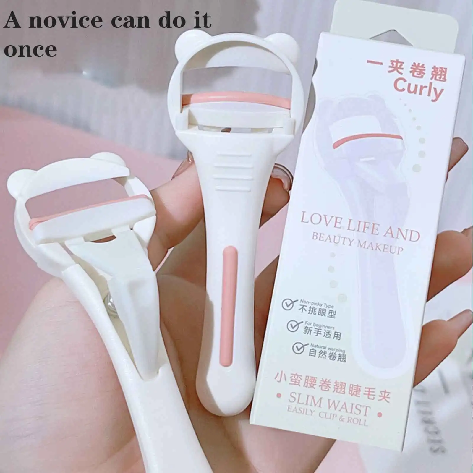 

1Pc Makeup Eyelash Curler Beauty Tool Lady Women Nature Style Cute Eyelash Handle Curl Eye Lash Curler ﻿Mascara Curl Makeup Tool