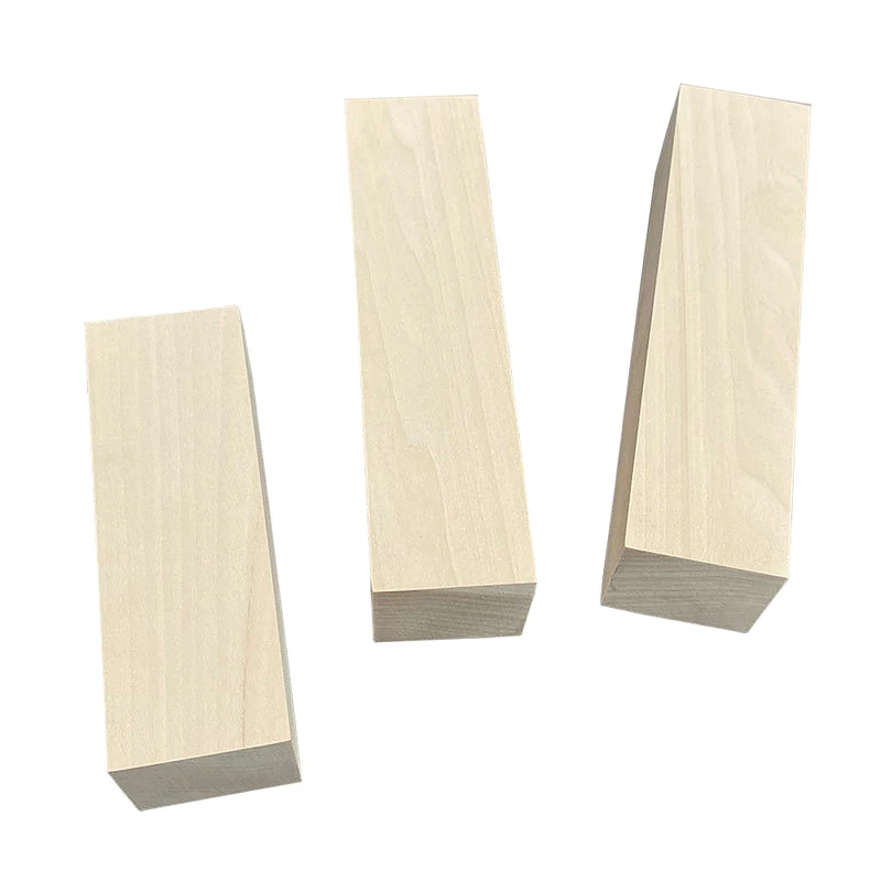 4PCS Basswood Carving Block Natural Soft Wood Carving Block Unfinished Wood Block Carving Portable Wooden Carving Supplies