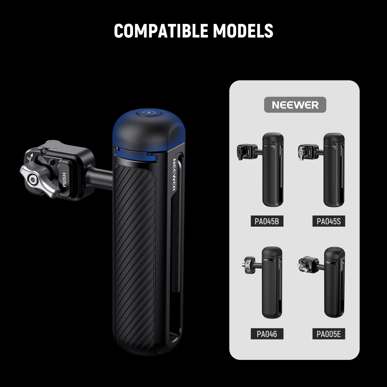 NEEWER Cubierta de zapata fría para PA045E Agarre de mango lateral de obturador Bluetooth (paquete de 2), ABS + protector de zapata fría para PC con batería CR2032