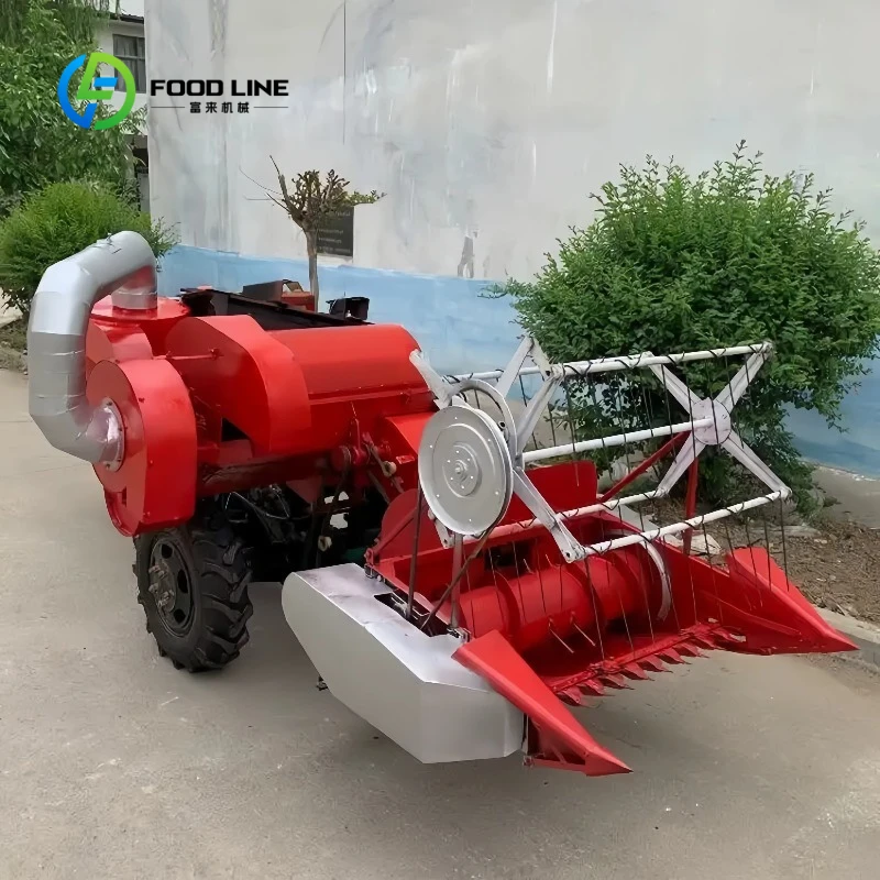 Customized Multifunctional Rubber Track Combine Harvester Mini Diesel Ride-on Rice Wheat Grain Harvester for Small Farm Use