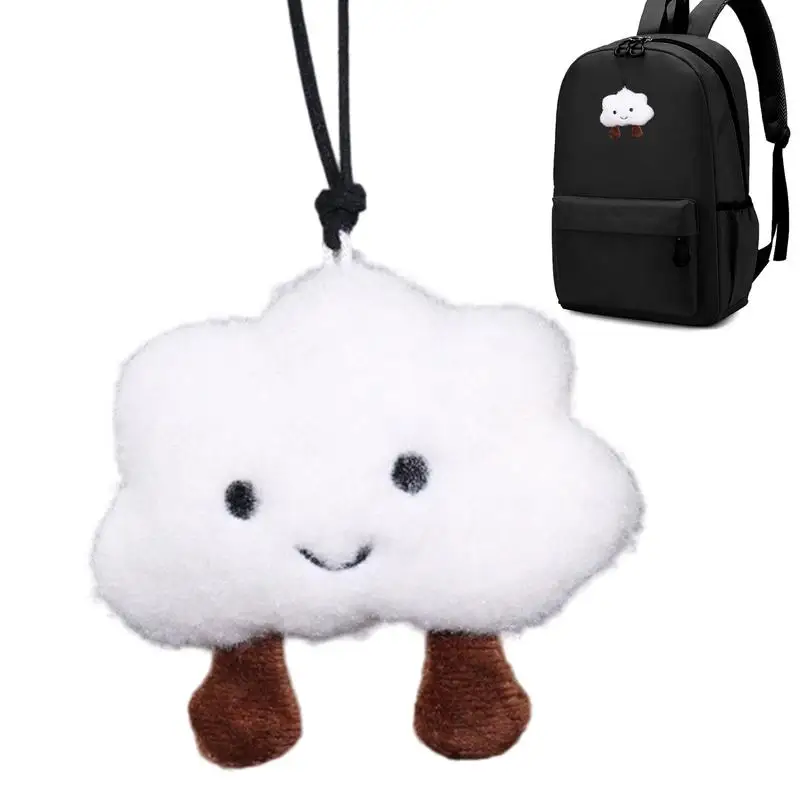 Cartoon Car Pendant Plush Cloud Auto Rearview Reflector Pendant Soft Colors Vehicle Interior Decoration For RVs Trucks Sedans