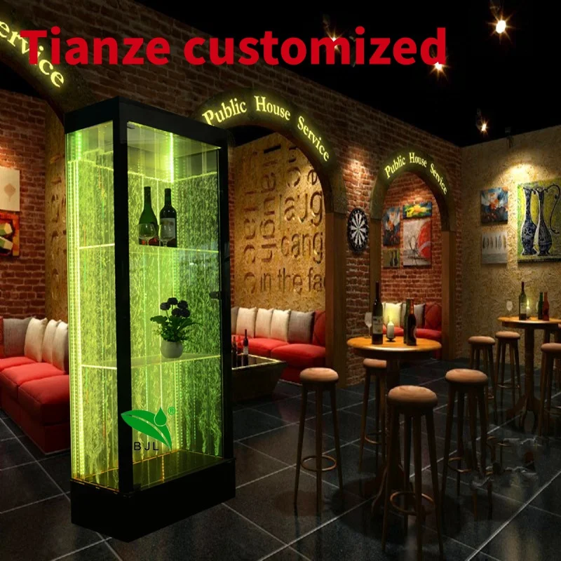 (customized)living room furniture  bubble wall water panel partition cabinet with led light