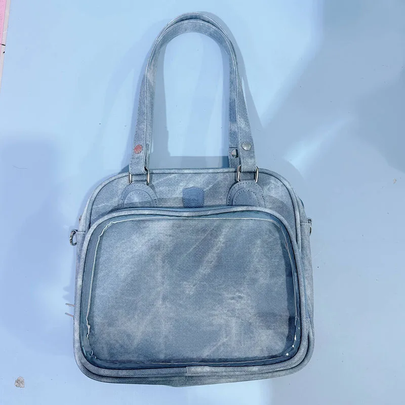 Japanese daily commuter student backpack square casual tote bags large food volume simple portable shoulder bag women's lta bags