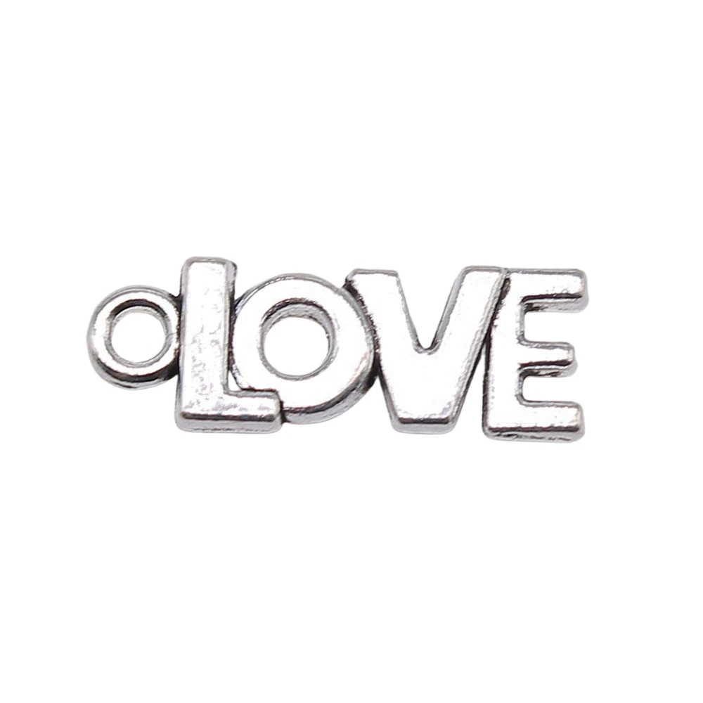 Decoration Love Charms Jewelry Materials 21x7mm 10pcs