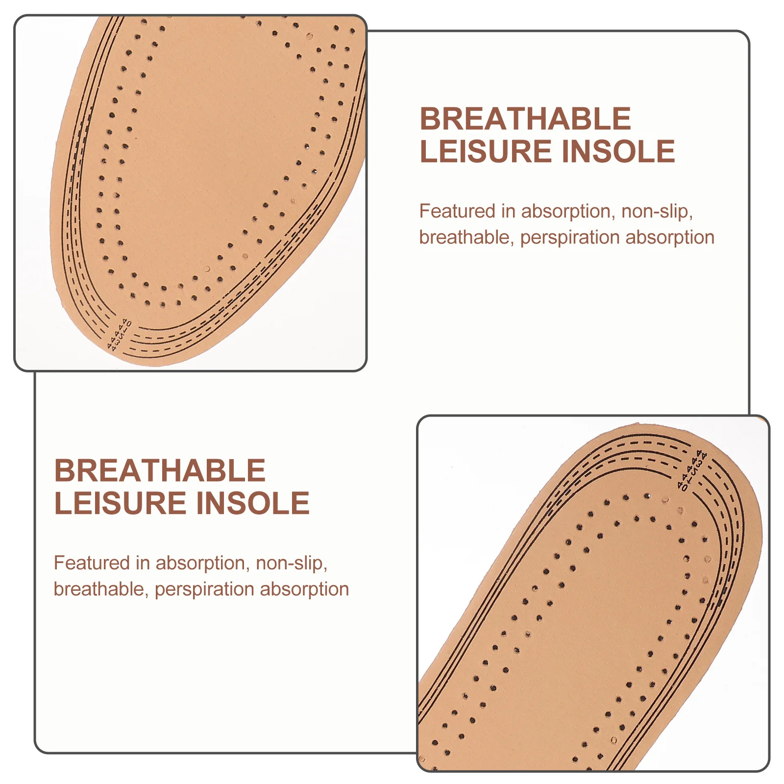 

Shoes Insoles Breathable Sports Pigskin Pad Arch of Foot Absorption Men and Women Pads