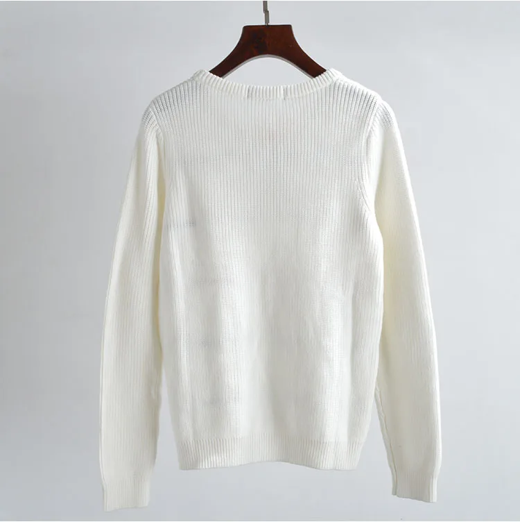 فضفاض المرأة محبوك سترة جولة Ne البلوز قاعدة طبقة أعلى اللون بلو كلية Sle العصرية الخريف الشتاء وصول جديد #4