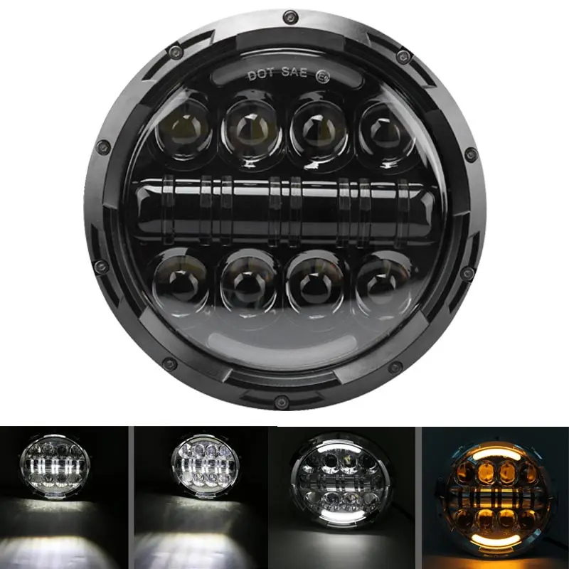 Motorkoplamp 7 inch LED voor Harley Touring Ultra Classic Electra Street Glide Road King Yamaha motorfietskoplamp