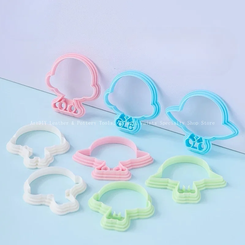 Soft Clay Sitting Position Cutting Mold/Handmade DIY Ultra-light Clay Stone Sculpture colored Mud Q-style Cartoon Molds