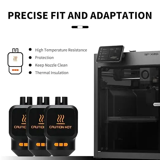 Silicone Sock For Bambu Lab P2S Hotend Protective Cover Hot End Sleeve for Bambulab P2S Nozzle 3D Printer Replacement Parts