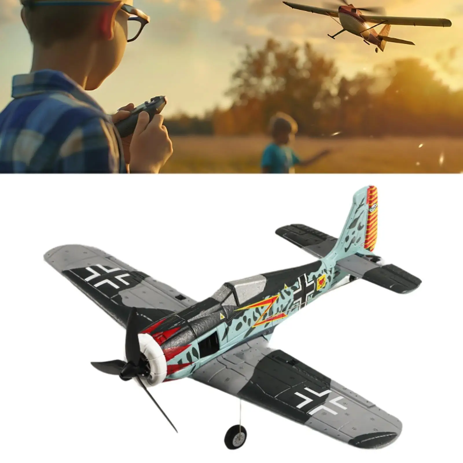 

RC Plane Plane Model Toy Lightweight Controlled Aircraft Ready to Fly RC Qf013 Fighter Remote Control Plane Aircraft for Adults