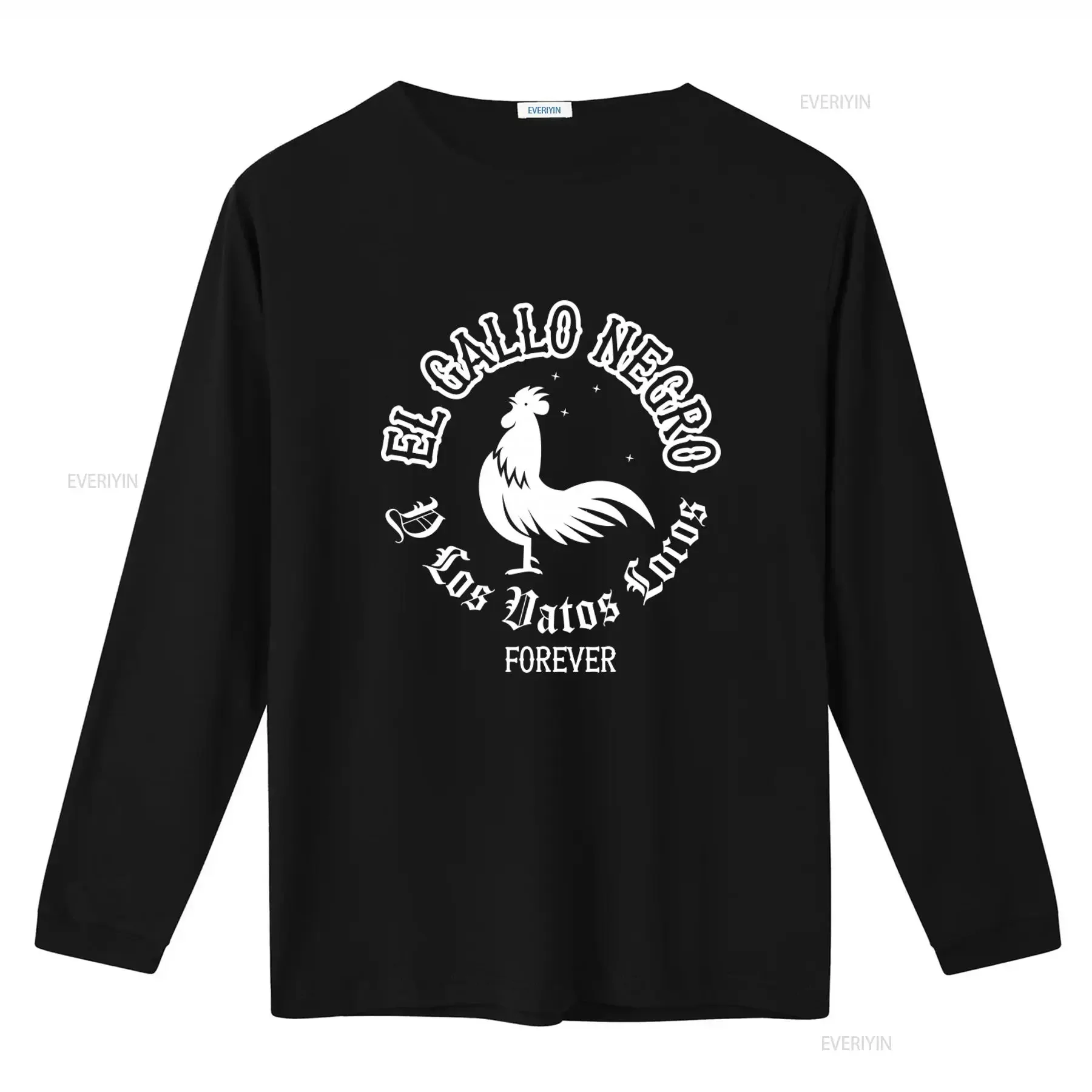 El Gallo Negro Premium T Shirt Funny Cholo Chicano Rooster Design Forever Print vintage Washed fashion Slightly Soft Stylish
