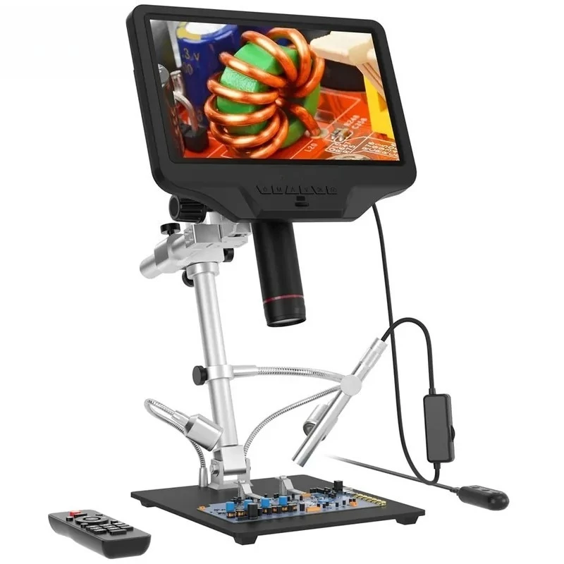 FHD Screen, 300X Magnification, , UV Filter, Industrial Solder Microscope for Phone & PCB Repair - view 2