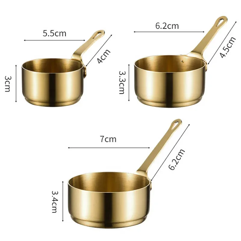 60/80/100ml Sauce Pan Pot Stainless Steel Nonstick Milk Pot With Handle Mini Saucepan For Making Coffee Butter Kitchen Gadgets