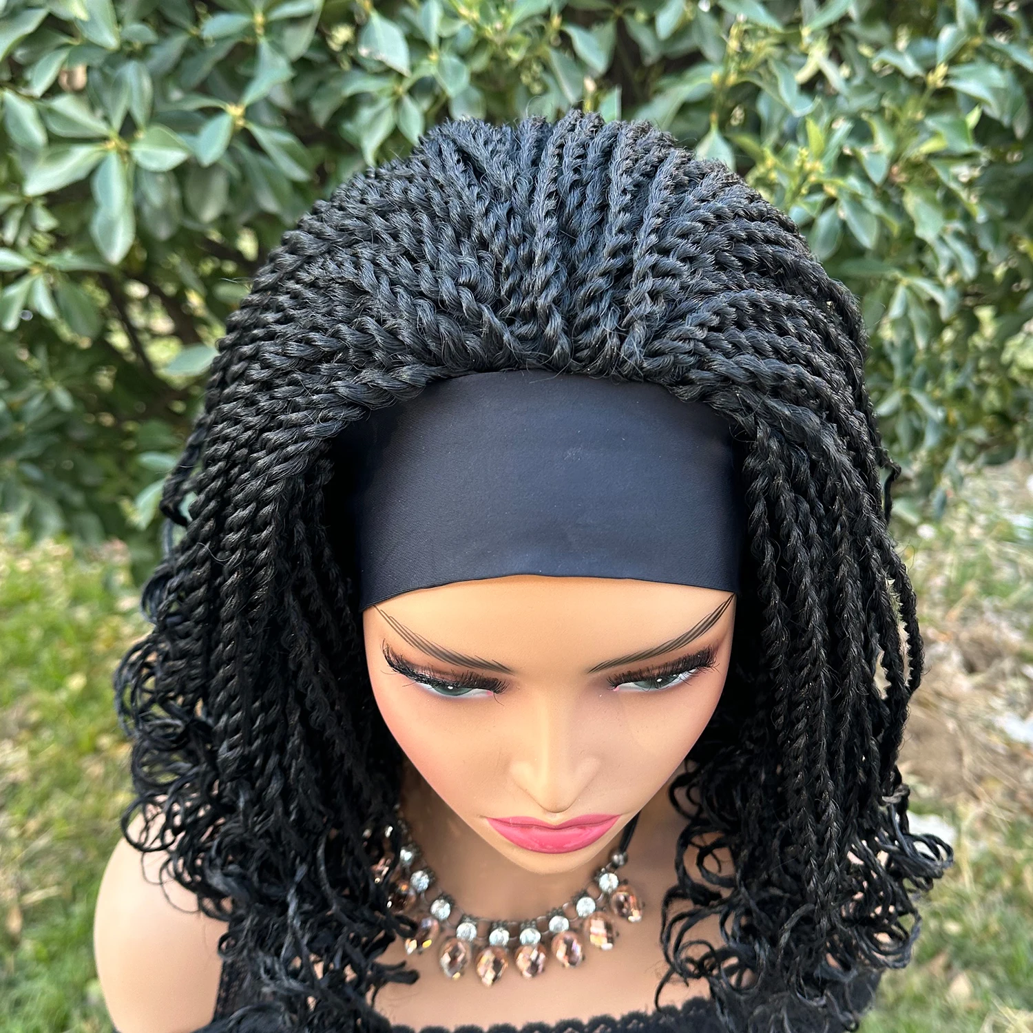 12 Inch Synthetic Braided Wig for Black Women