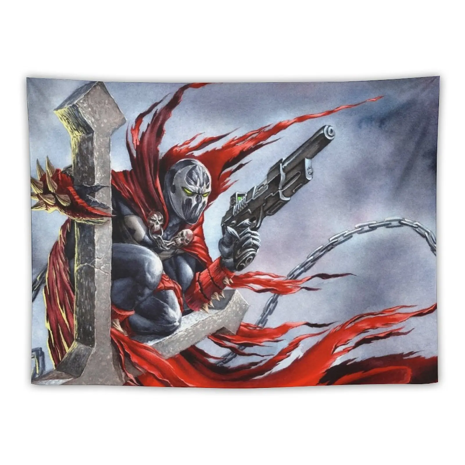 

Spawn on the cross - Spawn Fan Art Tapestry Aesthetic Room Decor Carpet Wall