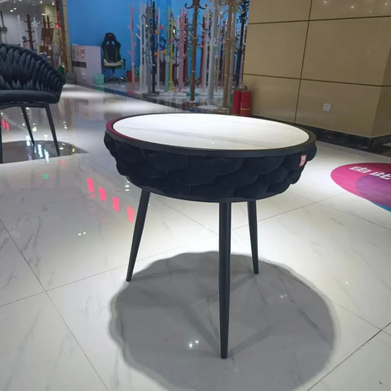 custom.Premium Quality Coffee Table with Gold Accents High-End Texture Modern Design Living Room Hotel Use Marble Material