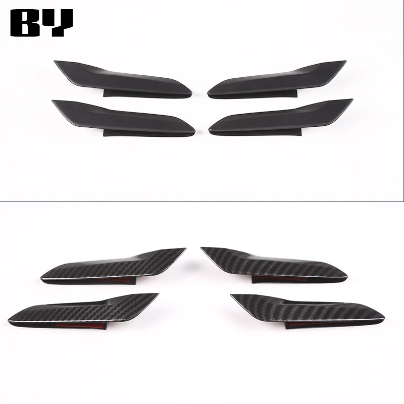 for Ford Maverick 2022-2024 ABS Carbon Fiber Matte Black Car Inner Door Pull Handle Cover Trim Sticker Interior Accessories