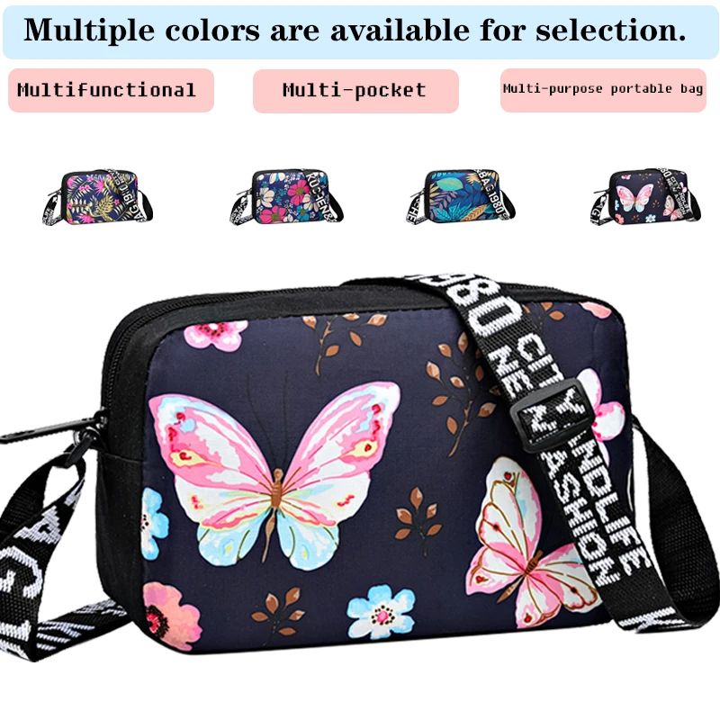 Chic Stylish Floral Pattern Shoulder Bag Multi-color Option Portable Adjustable-strap Casual Daily Use Functional Versatile Bag