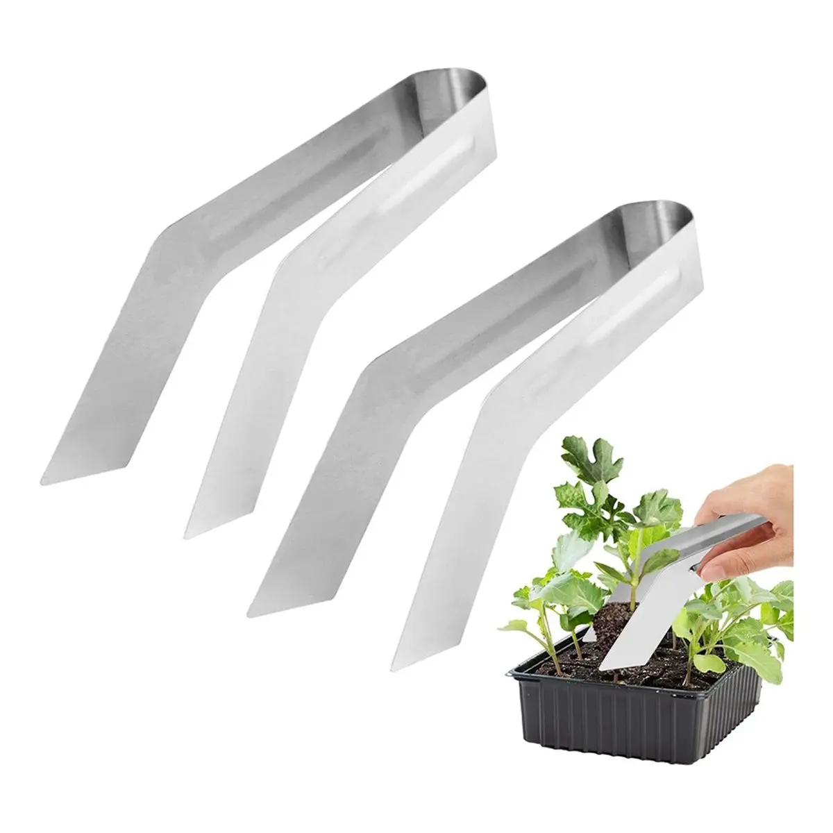 A1345K Seedling Transplant Tongs,Gardening Plants Tongs,Gardening Planting Tool for Seedling Transplantation,Transplant Pliers S