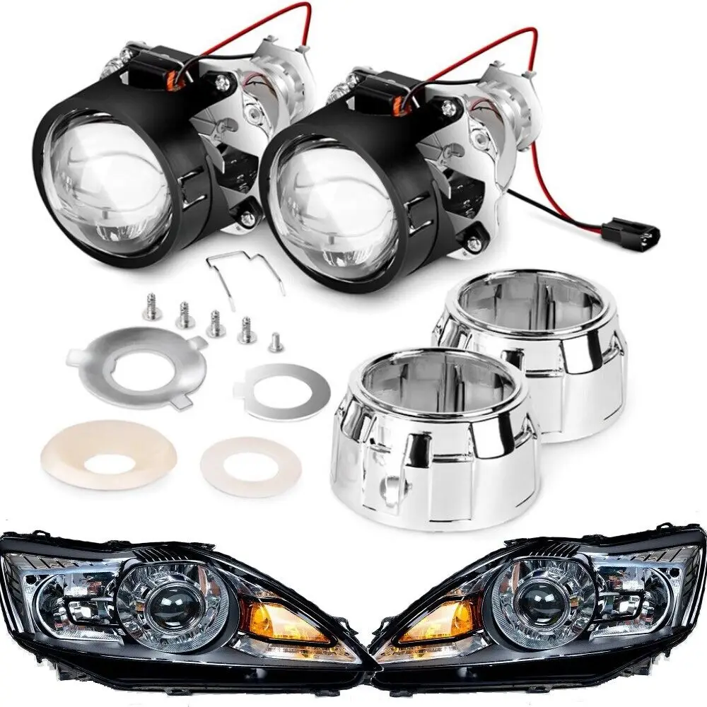 

2PCS Universal 2.5 inches Bi-xenon Headlights With Mask Use H1 HID Blub Xenon Lamp For H4 H7 Motorcycle and Car Headlight