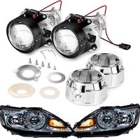 2PCS Universal 2.5 inches Bi-xenon Headlights With Mask Use H1 HID Blub Xenon Lamp For H4 H7 Motorcycle and Car Headlight
