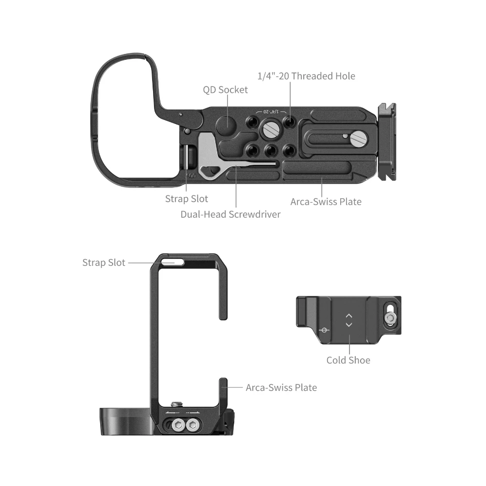 SmallRig L-Shape Mount Plate/Cameras Cage  for Canon EOS R5 Mark II,4983/4978