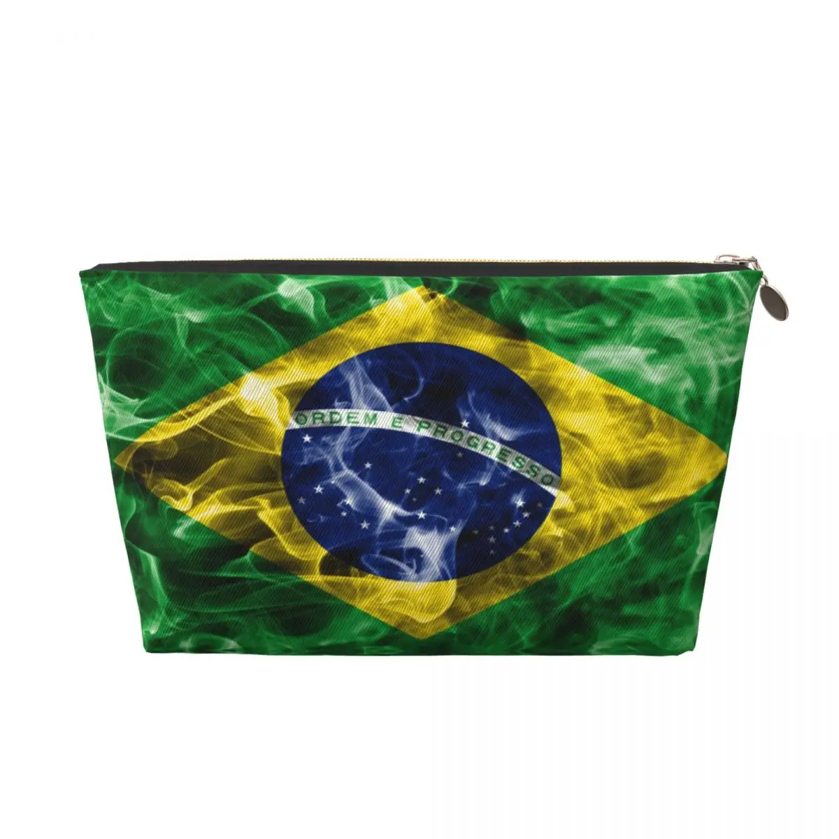 Custom Brazilian Flag Makeup Bag for Women Travel Cosmetic Organizer Fashion Brazil Storage Toiletry Bags