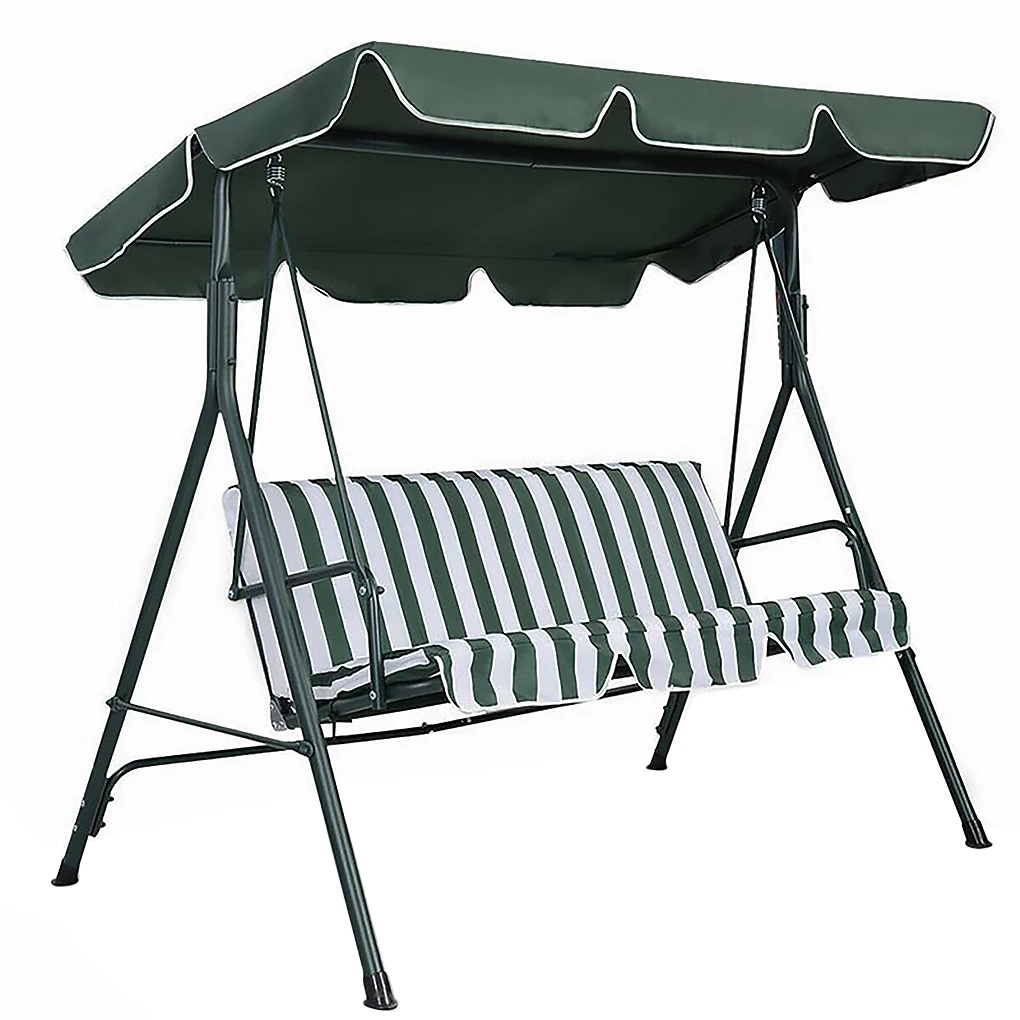 Polyester Swing Chair Canopy Portable Solid Color Sunproof PA Coating Sunshade Backyard Hammock Top Cover  Deep Green