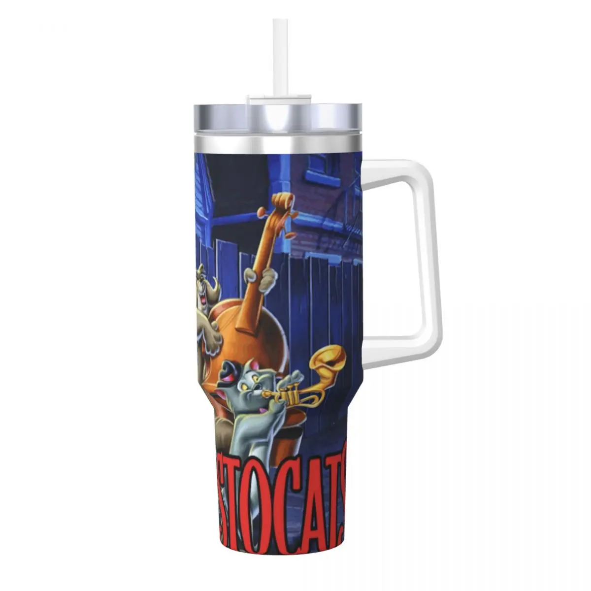 

The Aristocats Cute Cat Movie Stainless Steel Tumbler Driving Mugs Cup Mug Heat Preservation Cold and Hot Milk Tea Water Bottle