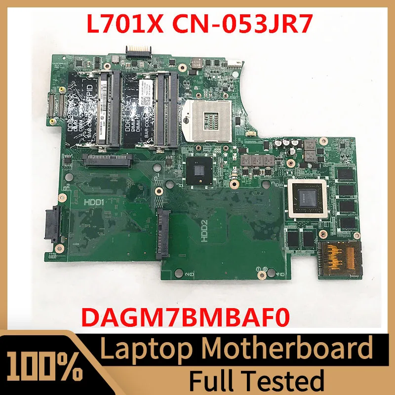 CN-053JR7 053JR7 53JR7 Mainboard For Dell L701X Laptop Motherboard DAGM7BMBAF0 N11E-GE-A1 HM57 3G 100% Fully Tested Working Well