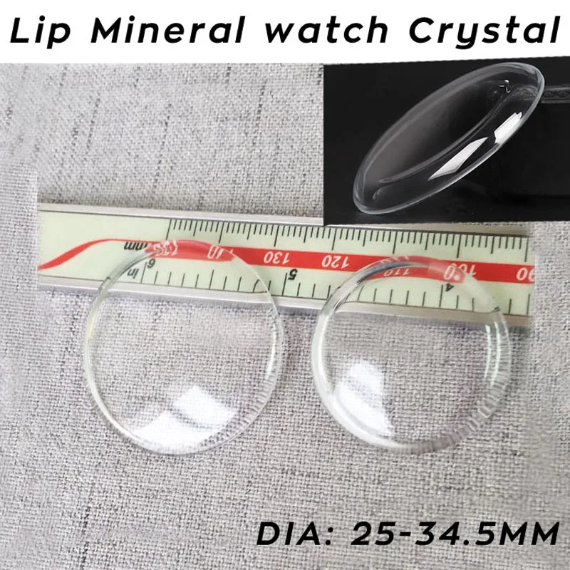 25mm-34.5mm AR Coating Lid Watch Crystal Mirror Lens High-quality Transparent Swiss Pot Shaped Mineral Watch Glass Repair Parts