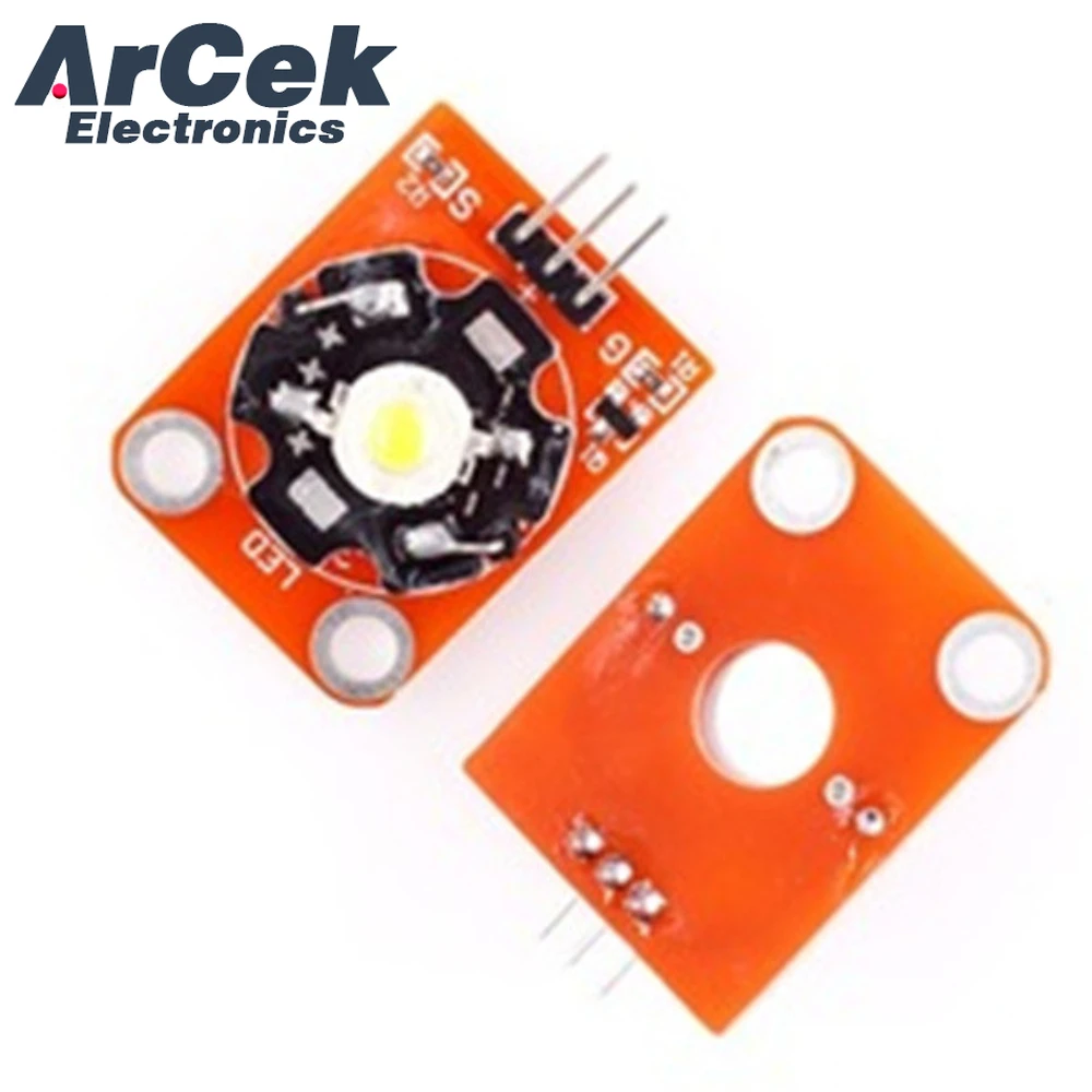 Módulo LED de alta potencia para Arduino STM32 AVR, 3W, azul, verde, morado, rojo, blanco, amarillo, chasis PCB
