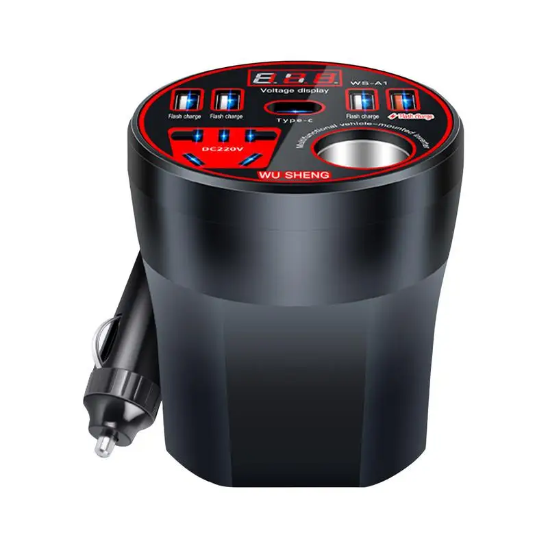 

Car Charger Plug Phone Car Charger Plug Fast Charging Versatile Auto Power Inverter Travel Accessories for Multiple Devices