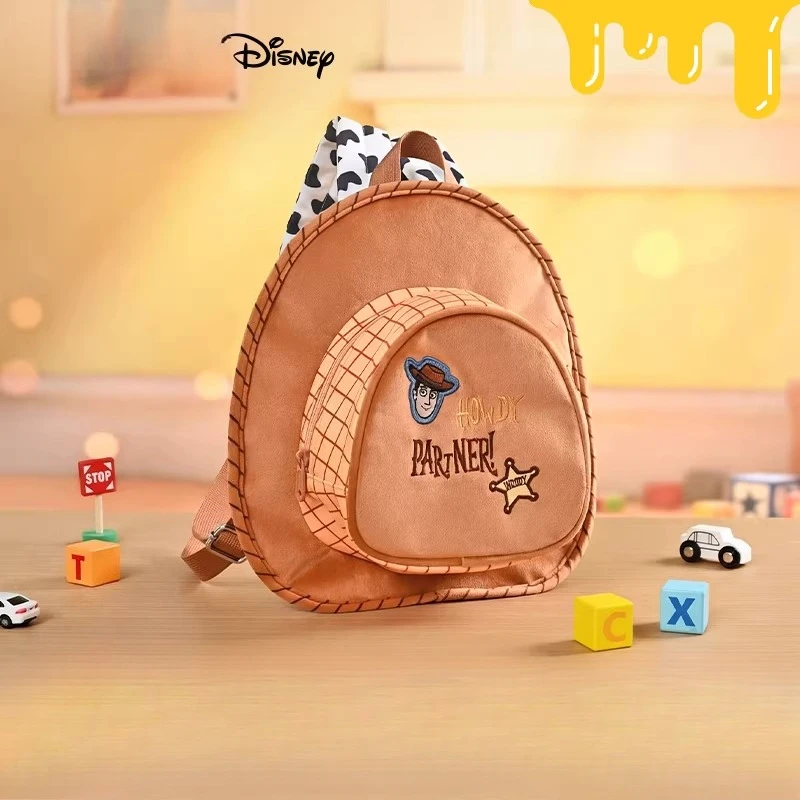 

Disney Pixar Woody Punk Hat Backpack Cute Cow Print Straps Travel School Daypack Unisex Gift for Fans