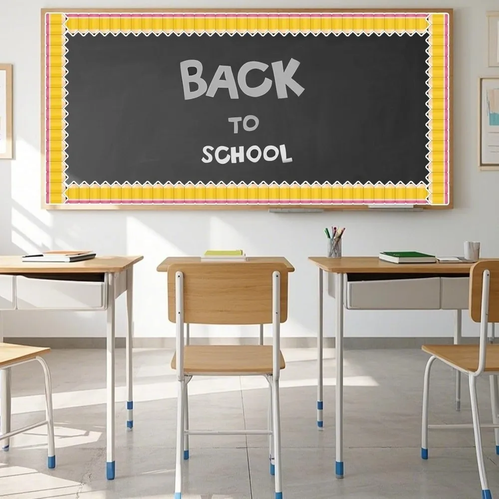 1Roll New Self Adhesive Chalkboard Board Border Paper Pencil Border Paper 7cm DIY Border Trim Sticker Handmade Crafts