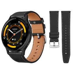 20 22mm Genuine Leather Watch Strap For Garmin Venu 3 2 Plus/Forerunner 265 255 Music/Vivoactive 4/Vivoactive 3 Band Wristbands